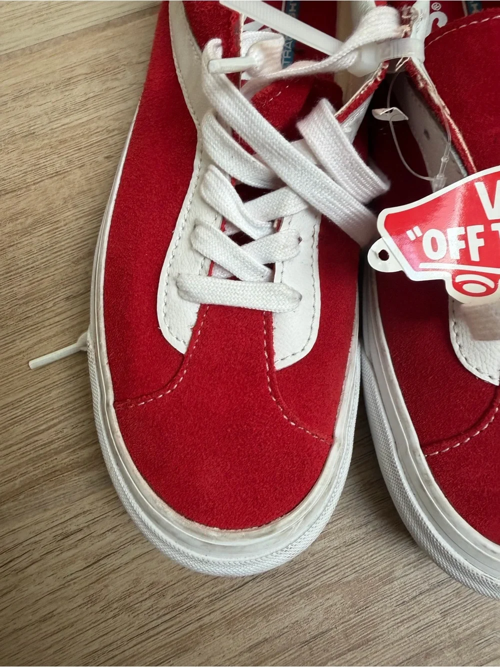 NWT Vans Red & White Classic Skate Sneakers